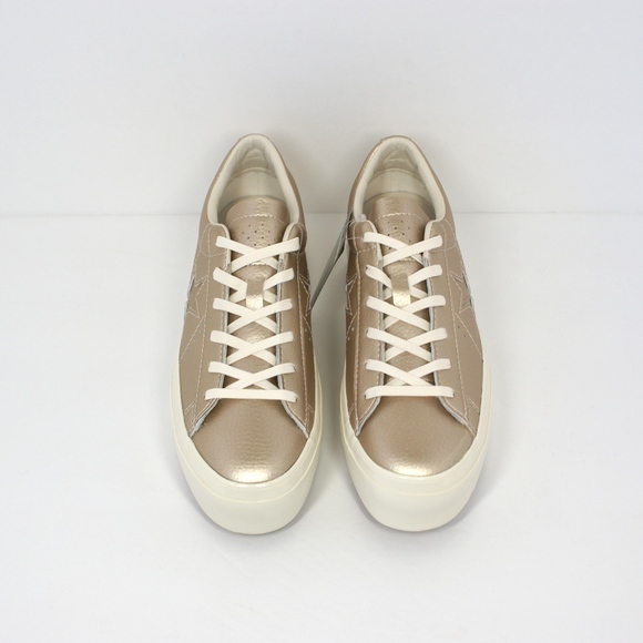 NEW! Converse One Star PLATFORM Sneakers Gold - Picture 4 of 6